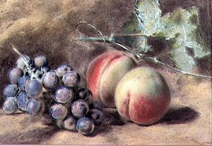 Raisins et pêches, 19e siècle